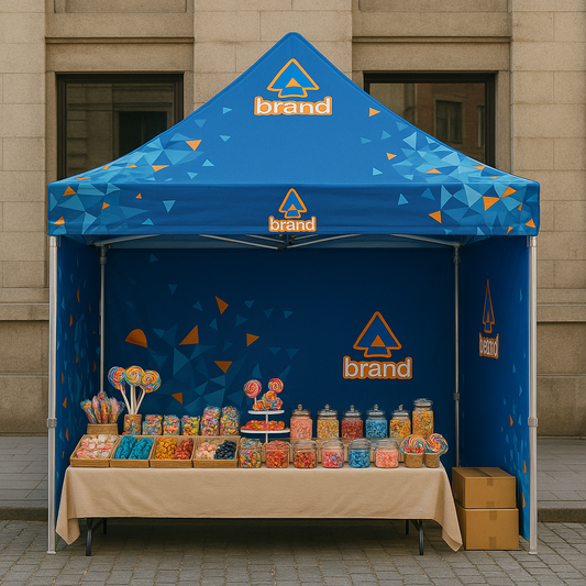 Gazebo 3x3m Tetto + Fondale + Lati personalizzati