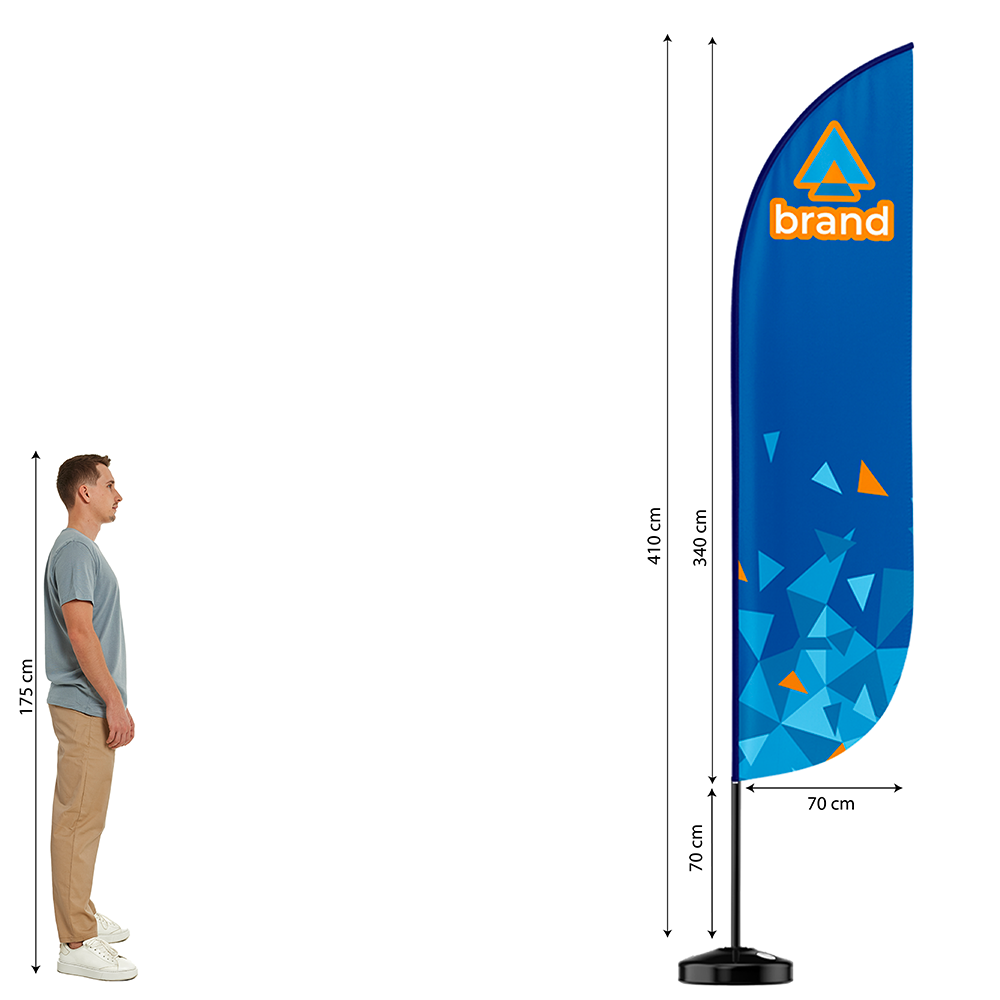 L 410x70 cm