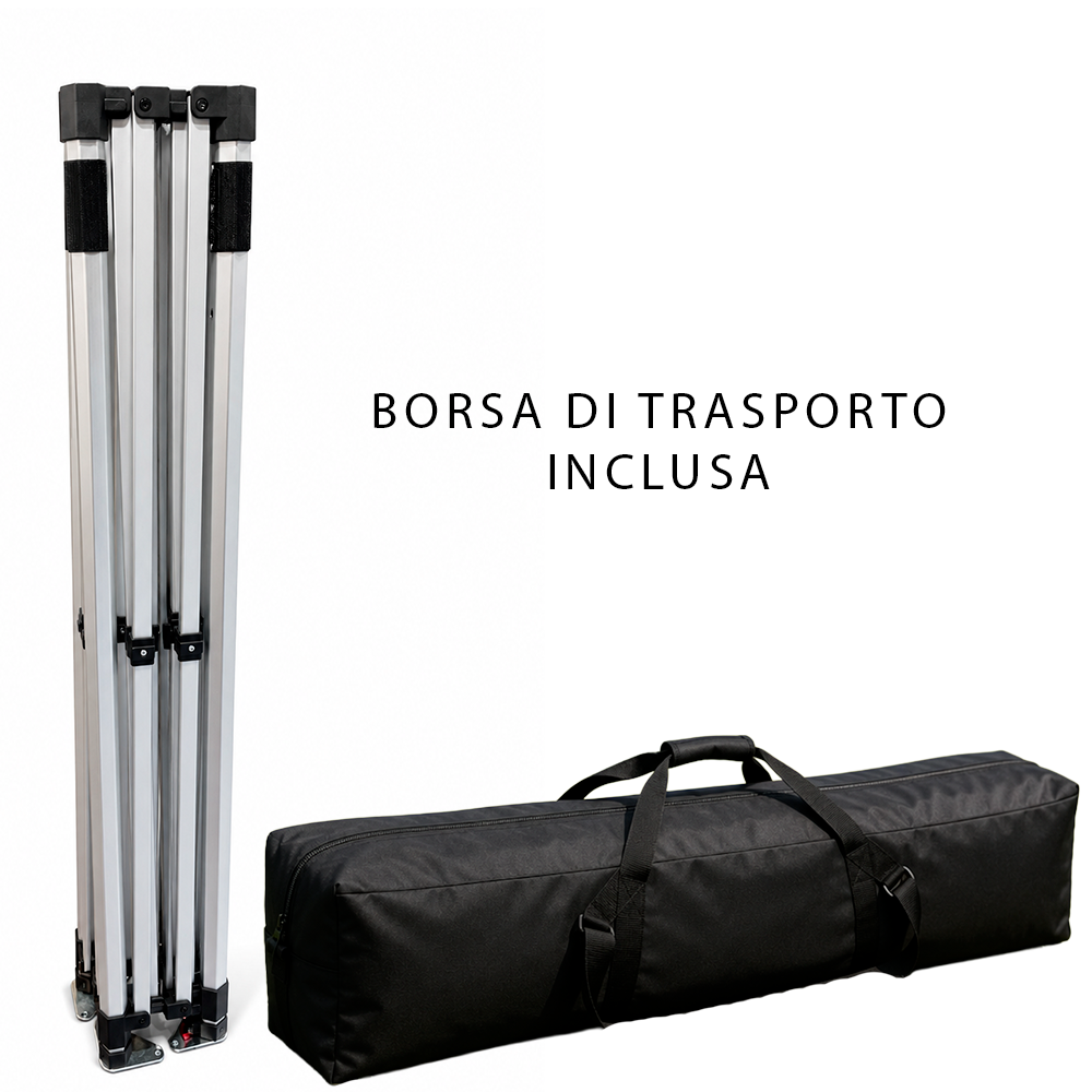Gazebo 3x6m Tetto + Fondale + Lati personalizzati