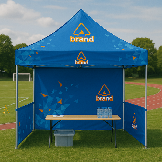 Gazebo 3x3m Tetto + Fondale + Mezzi lati personalizzati