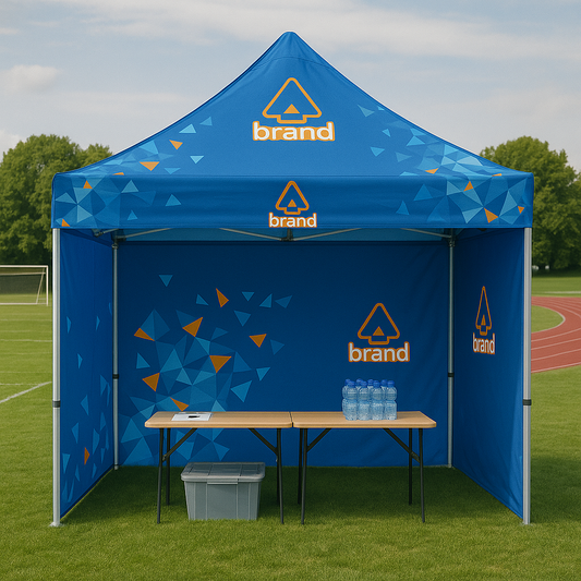 Gazebo 3x3m Tetto + Fondale + Lati personalizzati