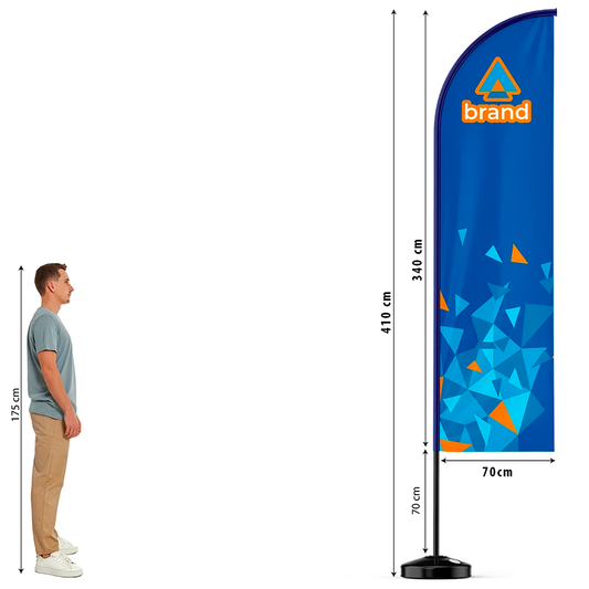 L 410x70 cm