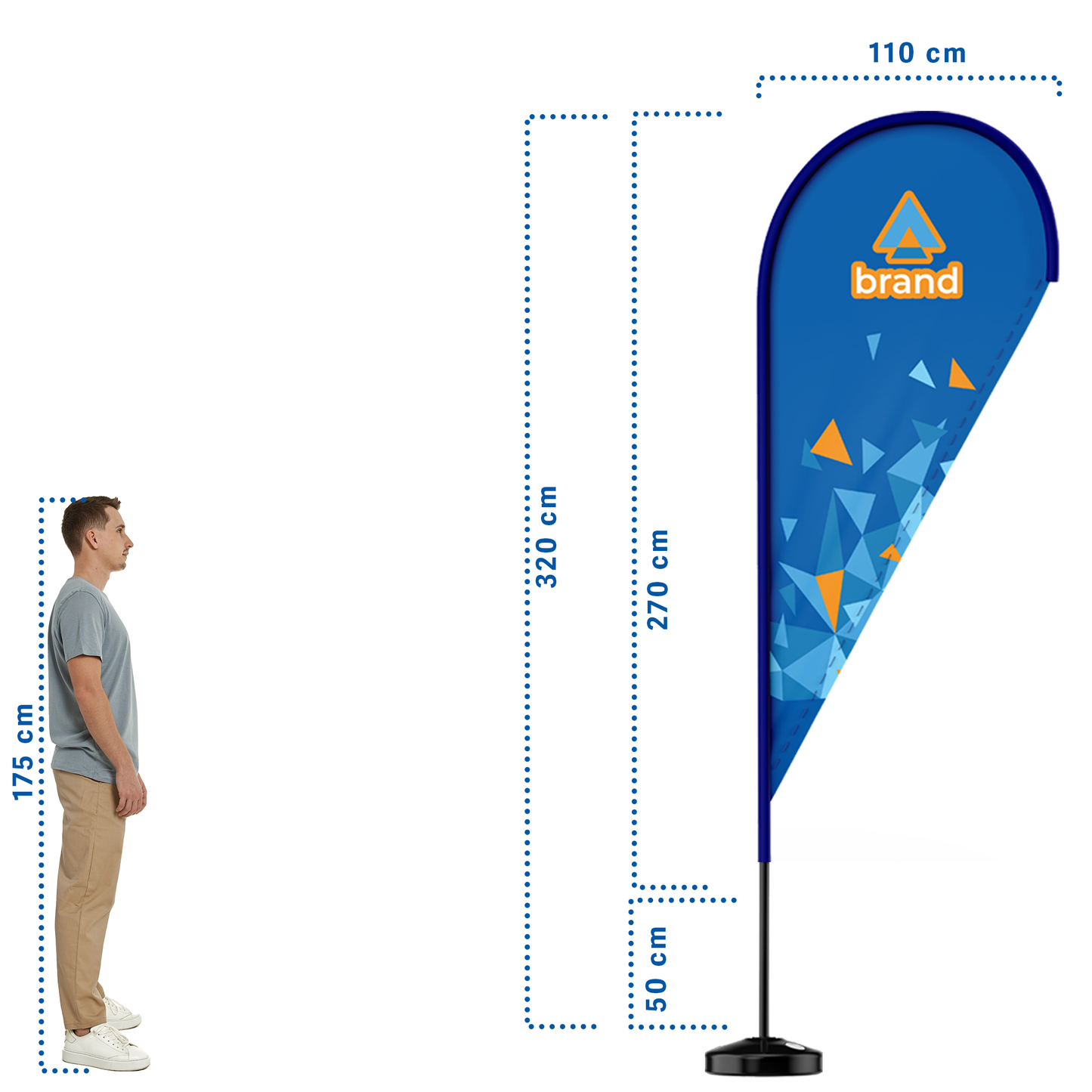 L 110x320 cm