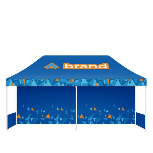 Gazebo 3x6m Tetto + Fondale + Mezzi lati personalizzati